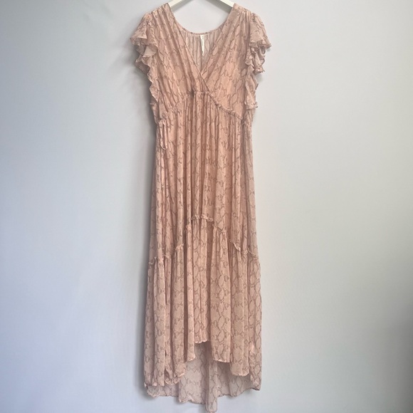 NWT Anthropologie V-Neck Flutter-Sleeve Dress size L - Picture 14 of 15